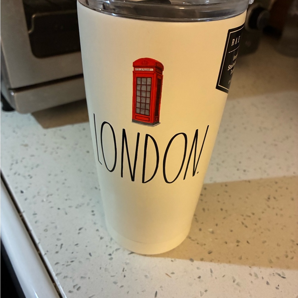 Rae Dunn Insulated Stainless Steel Tumbler - Black and White